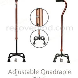 Adjustable Quadruple Stick; Quad Stick; 4 legged Walking Stick
