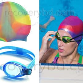 Swimming Cap & Goggles Set; Swimming Cap; Swimmng Goggles