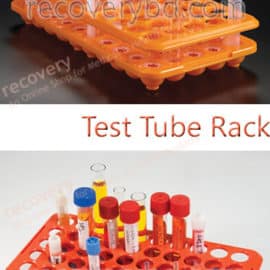 Test Tube Rack with Grippers; Plastic Test Tube Rack