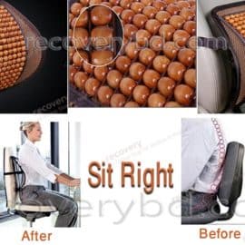 Sit Right with Wooden Beads; Sit Right; Wooden Sit Right