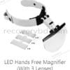 Hands Free Magnifier with LED Light