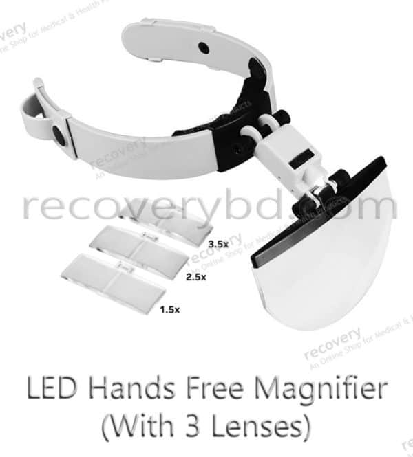 Hands Free Magnifier with LED Light