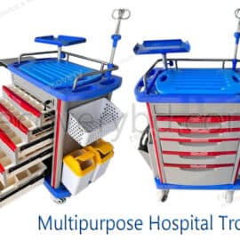 Multipurpose Hospital Trolley; Emergency Trolley; First Aid Crash Cart