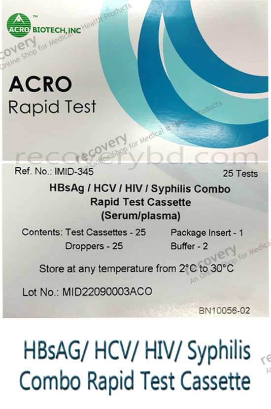 HBsAg HCV HIV Syphilis combo Test Cassette