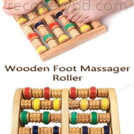 Wooden Foot Massager Roller; Dual Foot Massager Roller
