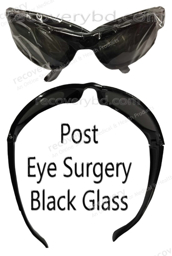 Post Eye Surgery Black Glass