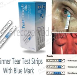 Schirmer Test Strips with Blue Mark; Tear Touch Blue