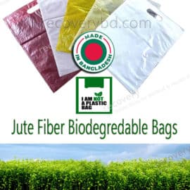 Jute Fiber Biodegradable Poly Bags; Compostable Carrying Bags